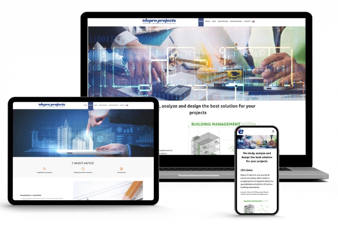 Realizzazione sito cliente Elepro Projects S.r.l.