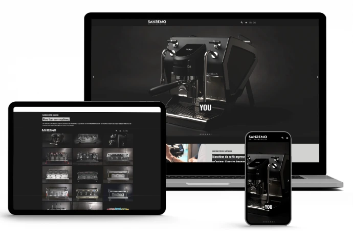 Realizzazione sito cliente Sanremo Coffee Machines S.r.l.
